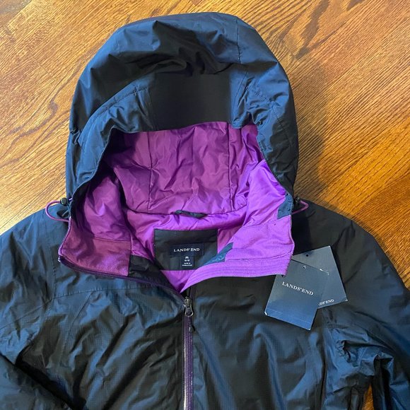 NWT Lands' End Black/Purple F(X) Primaloft Jacket — Size Medium - Picture 3 of 13